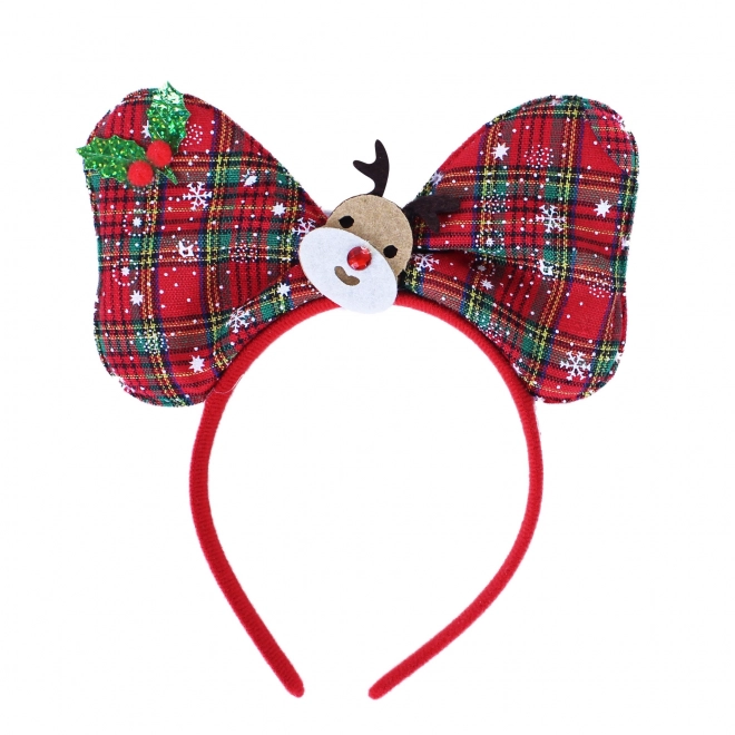 Christmas Reindeer Bow Headband