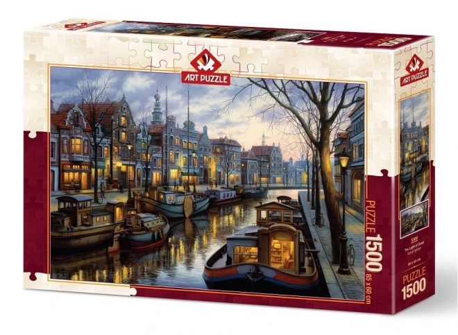 Art Puzzle Canal Lights Jigsaw Puzzle 1500 Pieces