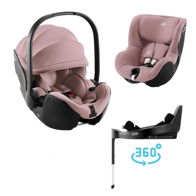 Baby Car Seat Set with Dualfix 5Z and Vario Base, Dusty Rose