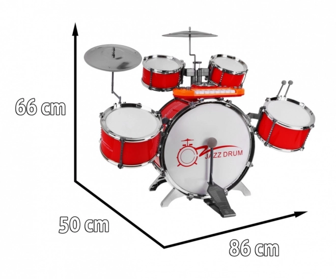 Children's Musical Set: Drum Kit, Keyboard & Microphone with Sounds and Lights