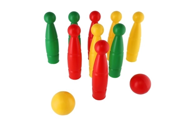 Plastic Bowling Set 24cm 9 Pins + 2 Balls