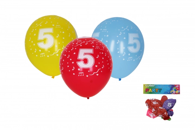 Inflatable Balloons Set - 5 Pieces with Number 5