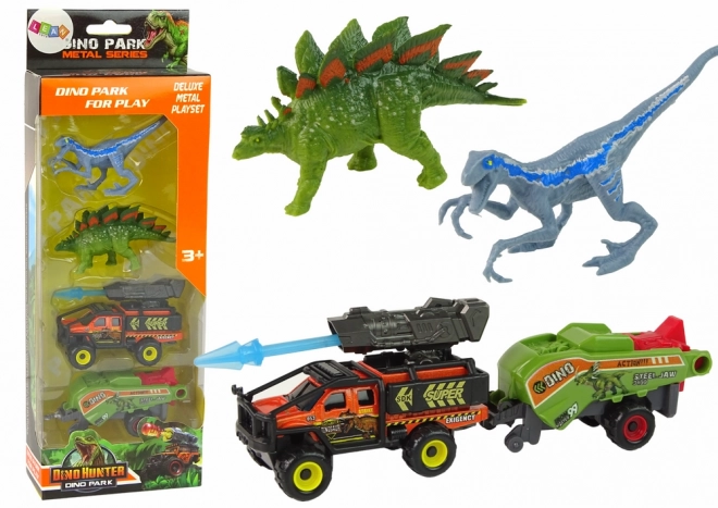 Dinosaur Adventure Set with Rocket Vehicle