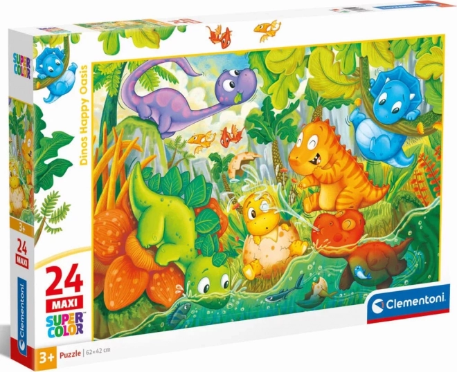 Happy Oasis Dinosaurs Maxi 24 Piece Puzzle