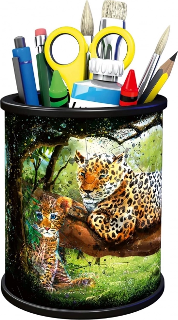 3D Puzzle Stand for Stationery by Ravensburger - Leopard Design