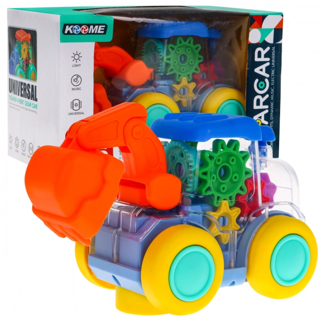 Interactive Colorful Excavator with Drive for Kids 3+