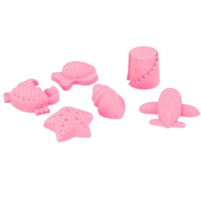 Kinetic Sand Set with Molds and Sandbox – pink