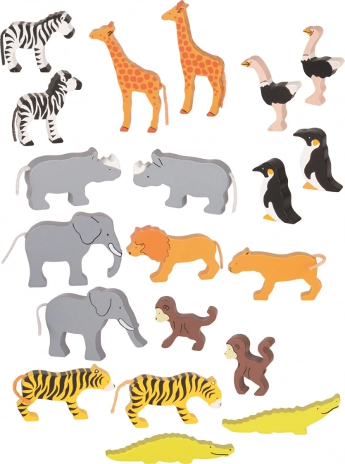 Set of Wooden African Animals