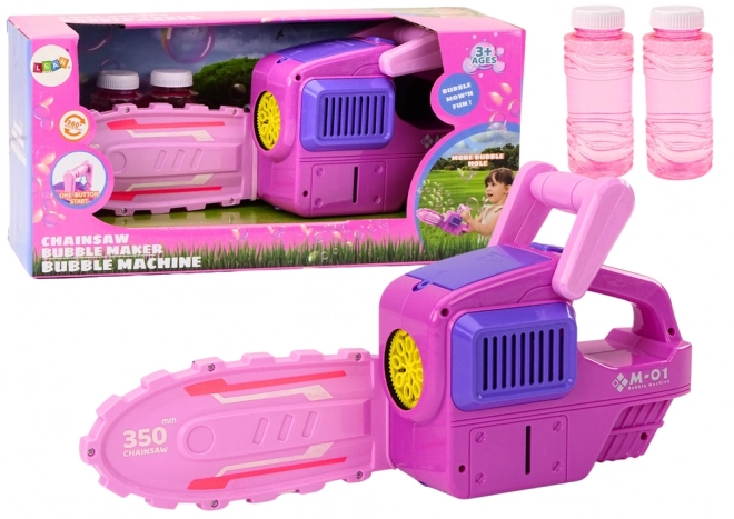 Bubble Machine Chainsaw Toy Pink