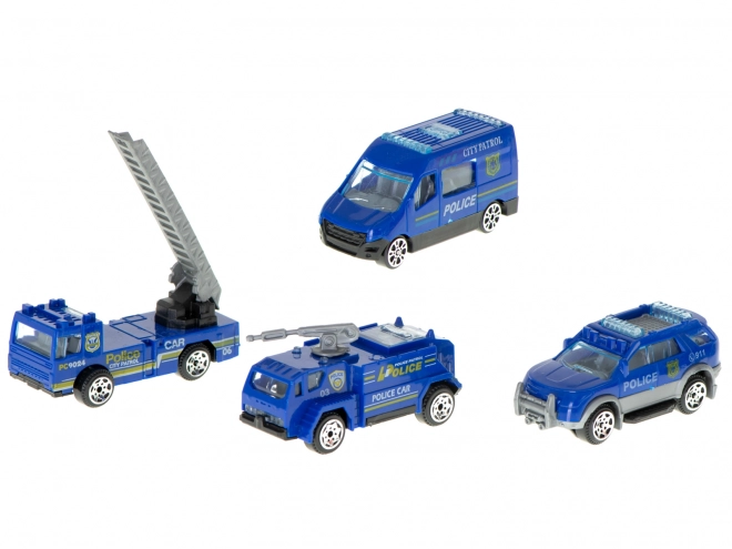 Police Transporter Airplane with Cars and Accessories Set