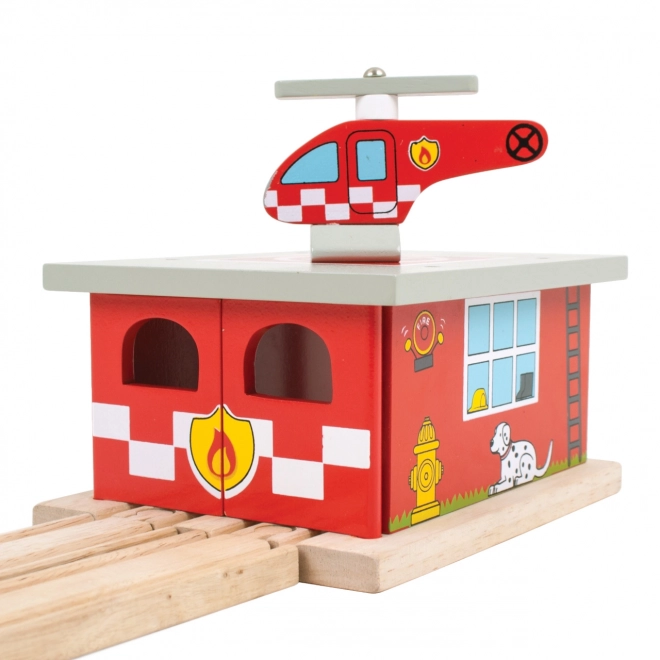 Bigjigs Rail Fire Station Depot