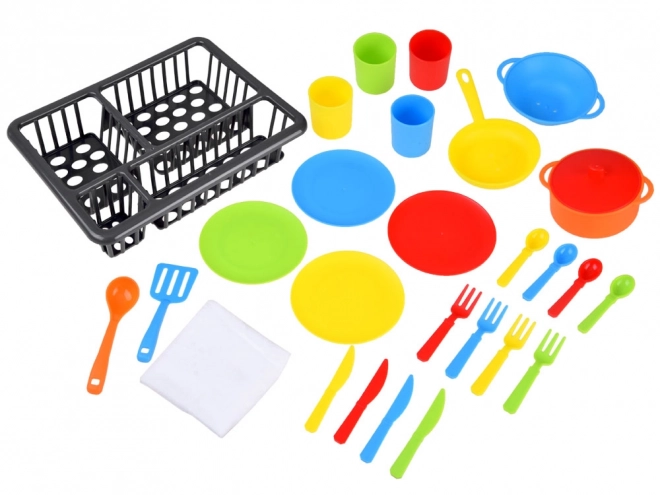 Complete Dish Set with Rack