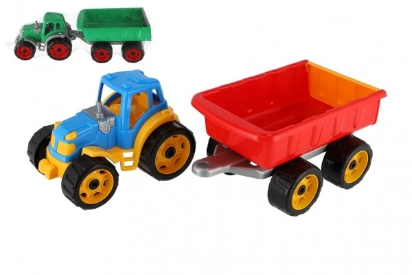 Plastic Tractor With Trailer 53cm