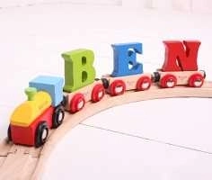 Bigjigs Rail Wooden Train Wagon with Number