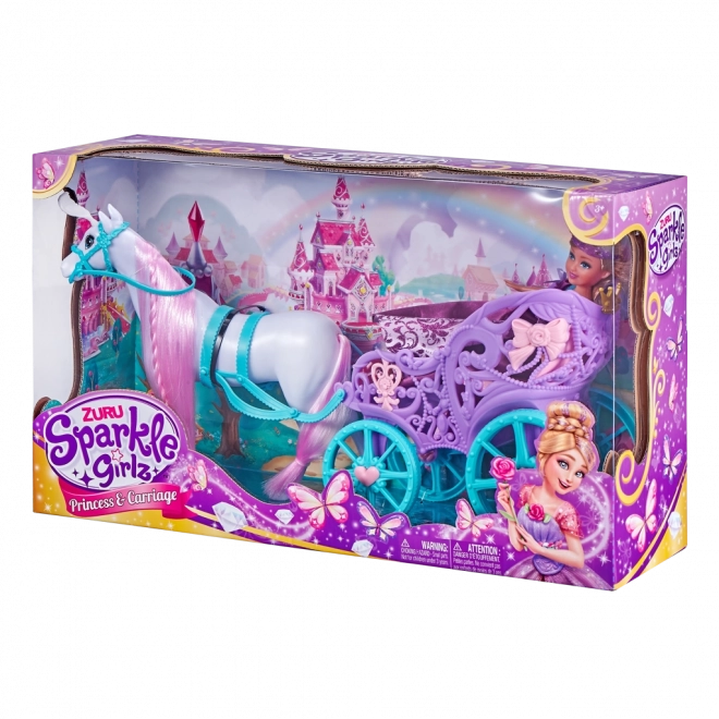 Princess Sparkle Girlz Doll with Horse and Carriage