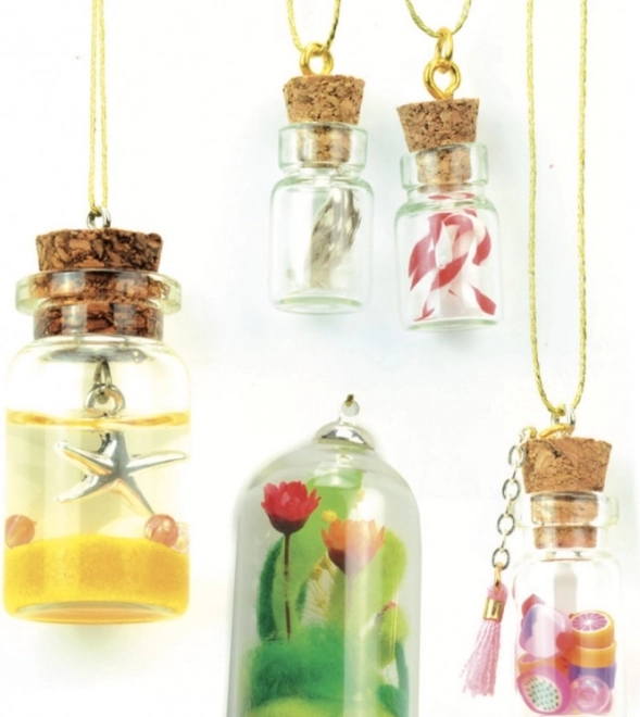 Creative Mini Bottle Jewelry Set