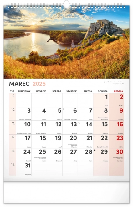 Wall Calendar Charming Corners of Slovakia 2025