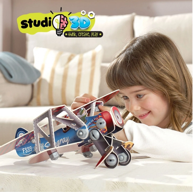 Educa Studio Biplane 3D Model Kit