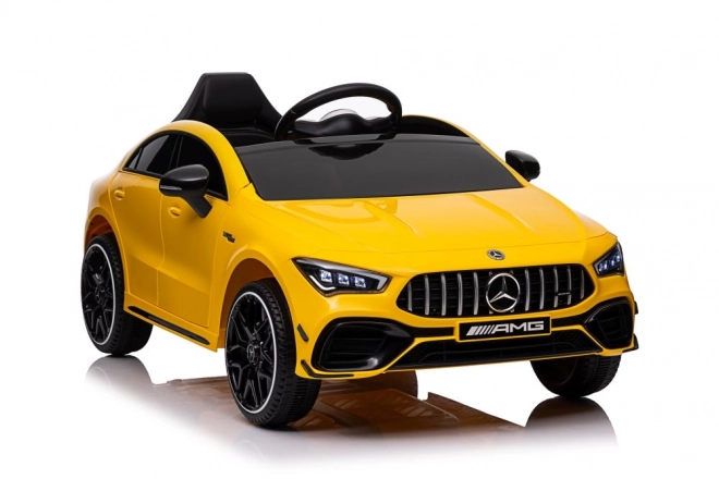 Electric Ride-On Car Mercedes CLA 45S AMG Yellow 4x4