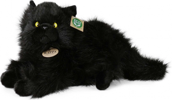 Rappa plush black cat lying 30 cm eco-friendly