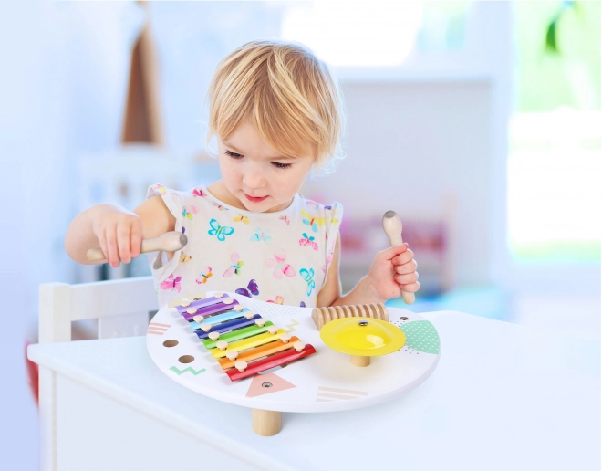 Wooden Musical Instrument Table for Toddlers