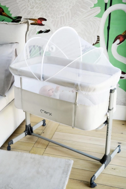 Baby Crib MoMi Revo Light Grey