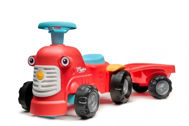 Falk Maurice Red Vintage Baby Ride-On with Trailer