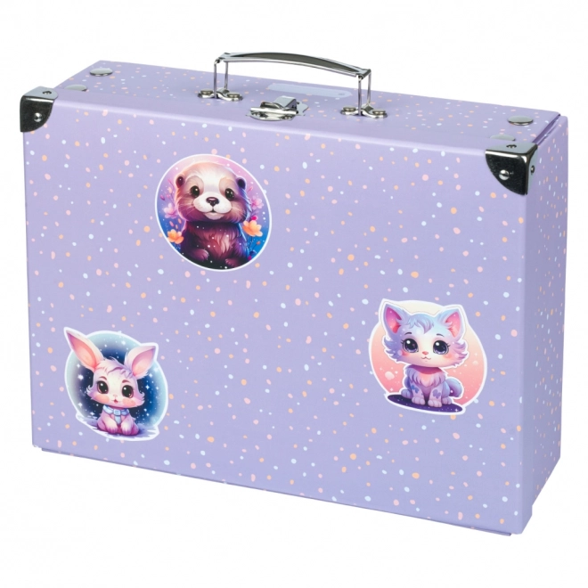 Foldable School Suitcase with Pets Design