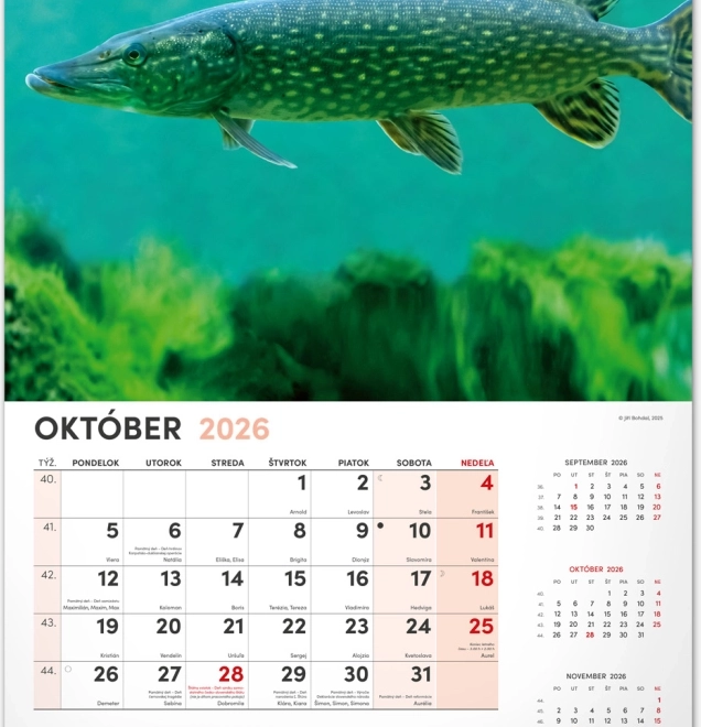 Wall Calendar Fishing 2026