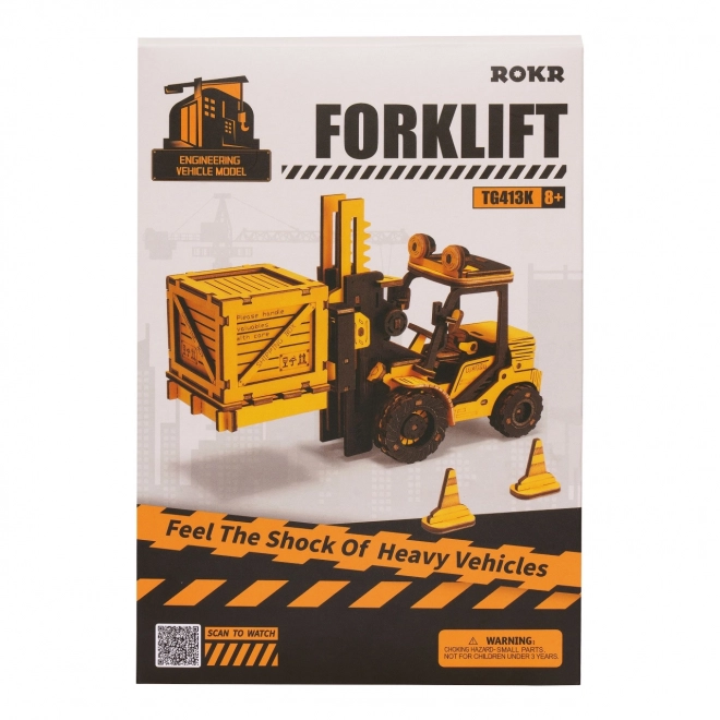 Wooden 3D Puzzle Forklift by RoboTime