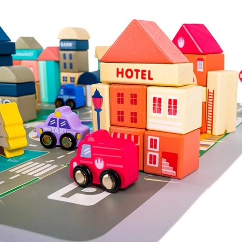 Wooden City Building Blocks Set