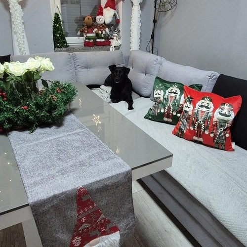 Plush Cushion Cover 40x40 cm Nutcracker Holiday Design