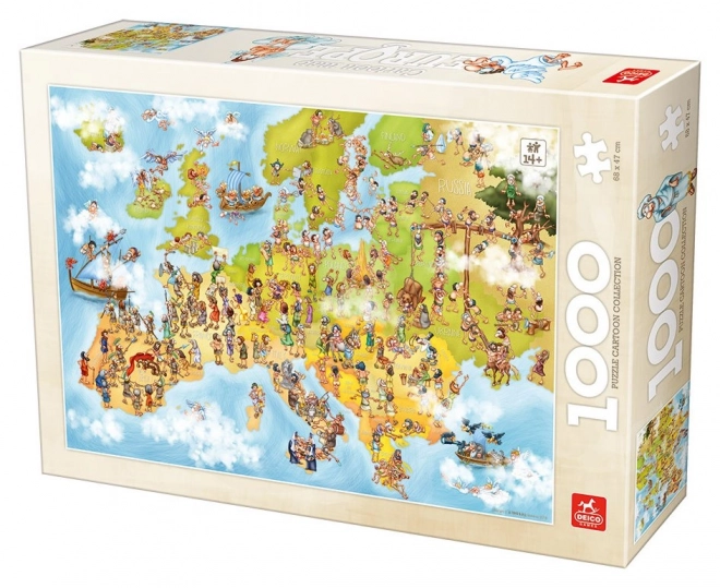 Cartoon Map of Europe 1000-Piece Puzzle