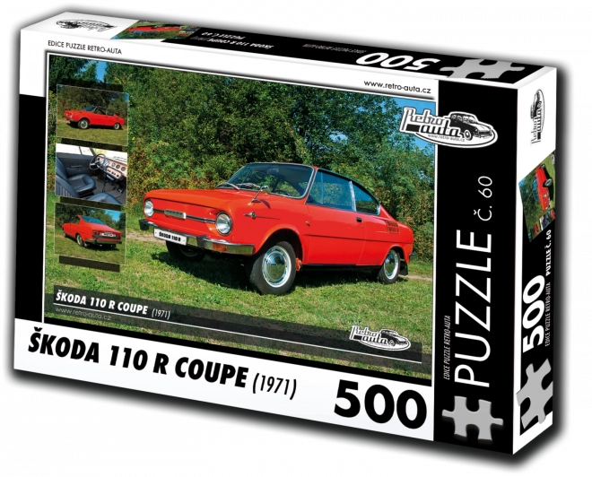 Retro Cars Puzzle Škoda 110 R Coupe 500 Pieces