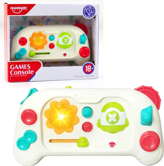 Interactive sensory controller for toddlers with lights and sounds