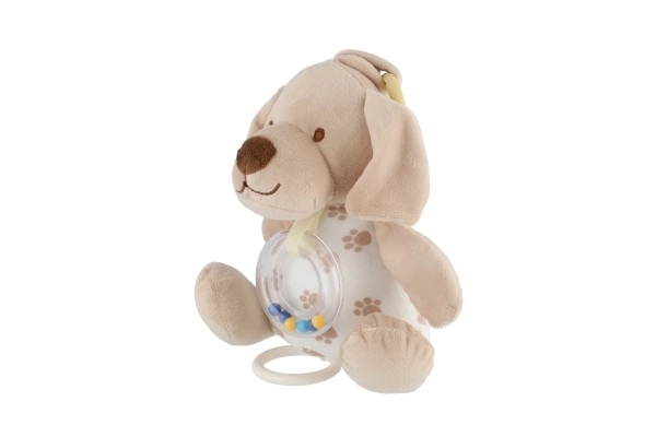 Pull String Musical Plush Dog Rattle