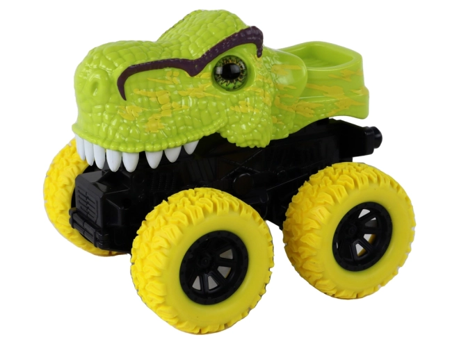 push toy tyrannosaurus rex with rubber wheels