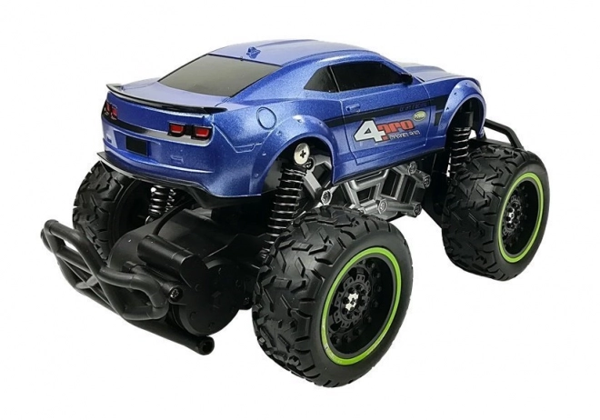 Remote Controlled Off-Road Car with High Wheels Blue