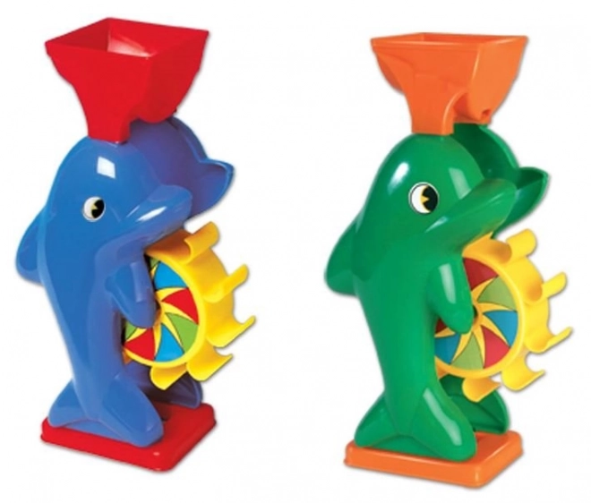 Colorful Dolphin Sand and Water Mill Toy