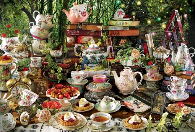 Mad Hatter Tea Party Puzzle by Cobble Hill - 2000 Pieces