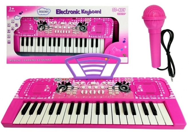 Children's Keyboard with Microphone Pink