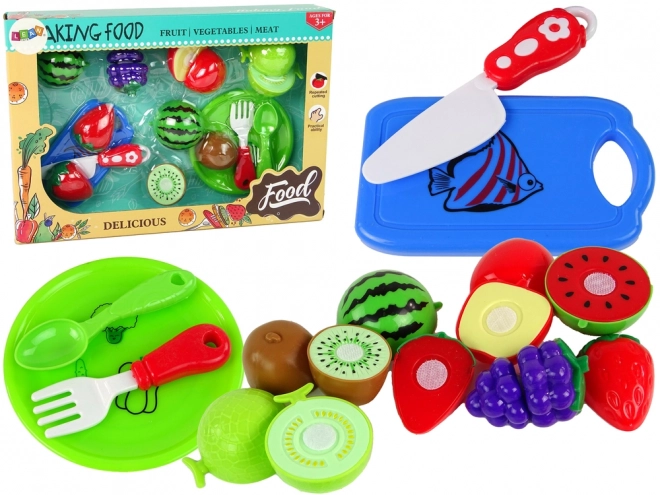 Fruit Cutting Set with Plate and Utensils