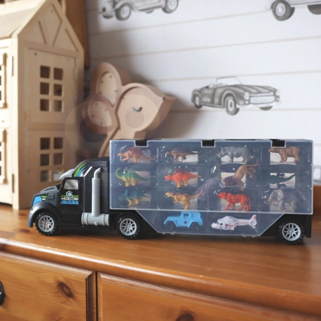 Woopie cargo truck with dinosaurs