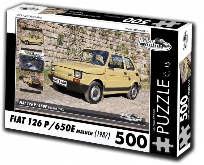 Retro Cars Puzzle Fiat 126 P Maluch 1987 500 Pieces