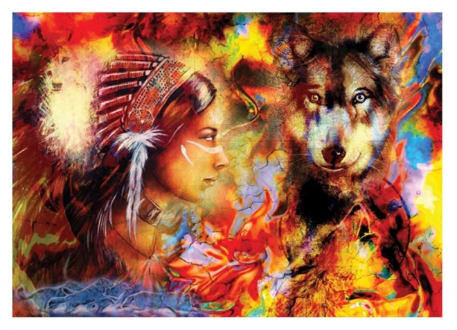 Girl and Wolf Puzzle 1500 Pieces