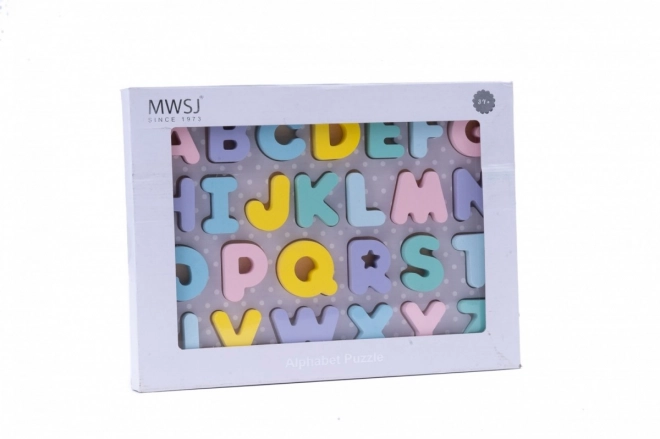 Wooden Puzzle Big Letters Pastel