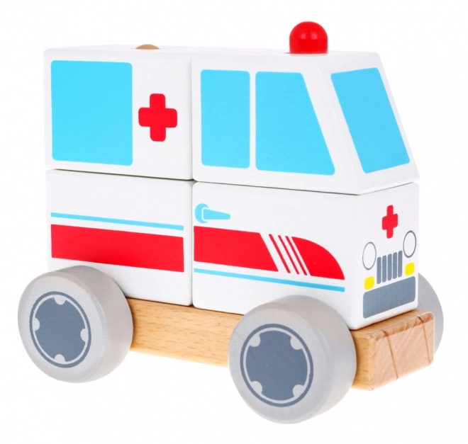 Wooden Ambulance Toy