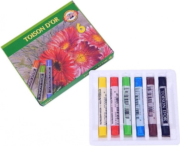 KOH‑I‑NOOR artistieke pastelkrijtjes, set van 6 kleuren