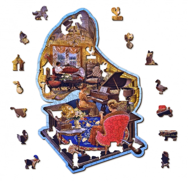 Wooden City Cozy Gramophone Puzzle