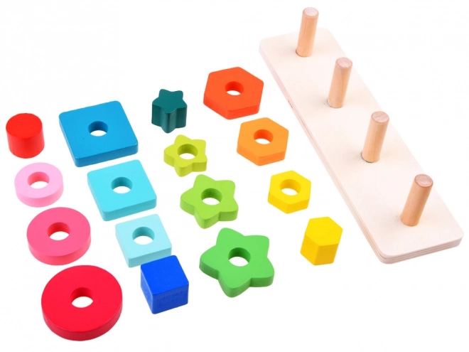 Colorful Wooden Logic Puzzle Sorter Toy